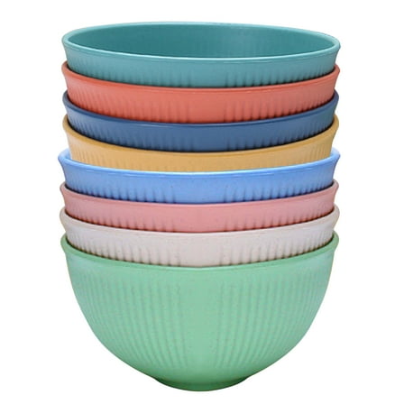 Cereal Bowls 8 Pieces, Unbreakable Wheat Straw Bowls, for Ramen, Soup, Salad and more (22oz)