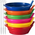 thumbnail image 1 of Cereal Bowls with Straws for Kids - (Set of 6) 20-Ounce - BPA-Free Plastic Reusable Built-In Straw Bowls for Kids, Children & Toddlers, Dishwasher and Microwave Safe, Includes 3 Cleaning Brushes, 1 of 8