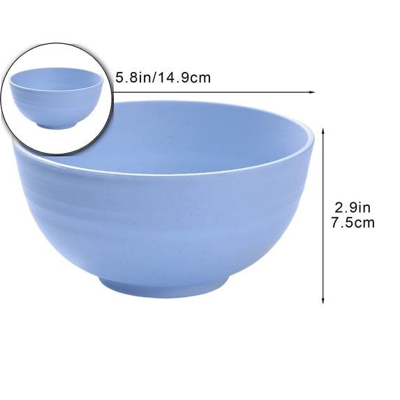 Cereal Bowls, Unbreakable and Reusable Light Weight Bowl for Rice Noodle Soup Snack Salad Fruit Dishwasher Safe, Microwave Safe