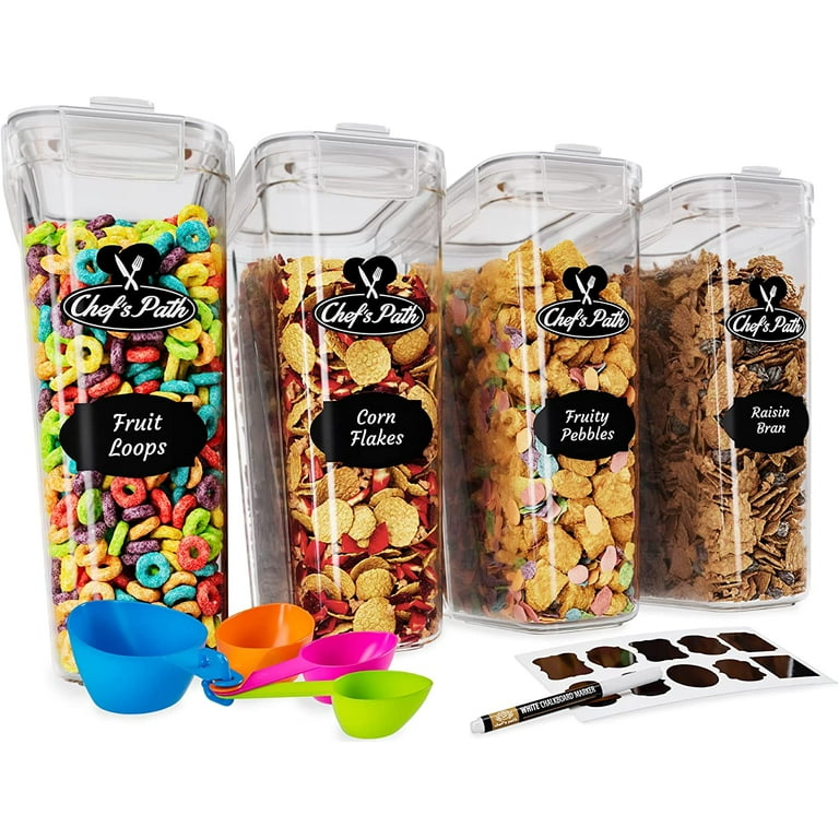 2 Pack Kitchen Cereal Containers Storage Food Containers And Cereal  Dispenser