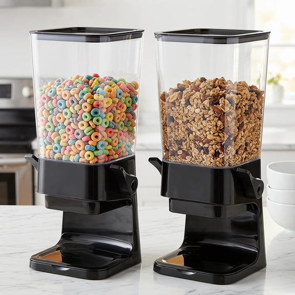 Cereal Dispenser Countertop 2 Pack ,5.5L Dry Food Dispenser Snack Organizer Containers Storage for Pantry Kitchen Organization Oatmeal Nut Granola Candy Pet food