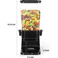 thumbnail image 1 of Cereal Dispenser Countertop Large Storage for Pantry Dry Food Rice Candy Snack Nuts Granola Black 3 Pack, 1 of 7