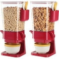 thumbnail image 1 of Cereal Dispenser Countertop Red 2 Pack with Creal Bowls Spoons Cutlery Box, Cereal Containers Storage - Not Easy to Crush Food, Dry Food Dispenser For Pantry Candy Snack, 1 of 12