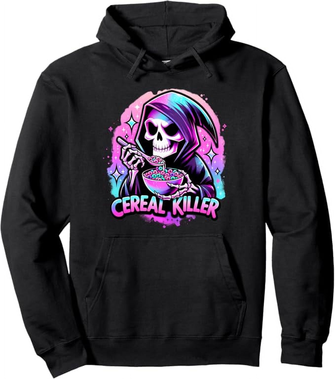 Cereal Killer Breakfast Cereal Bowl Cereals Grim Reaper Pullover Hoodie