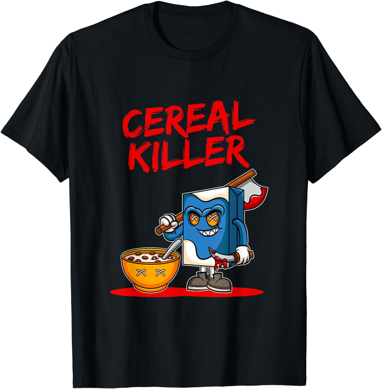 Cereal Killer Costume Funny Halloween Breakfast Cereal Food TShirt