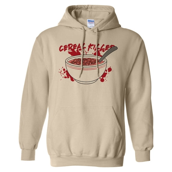 Cereal Killer Hoodie Sweatshirt Unisex Medium Sand
