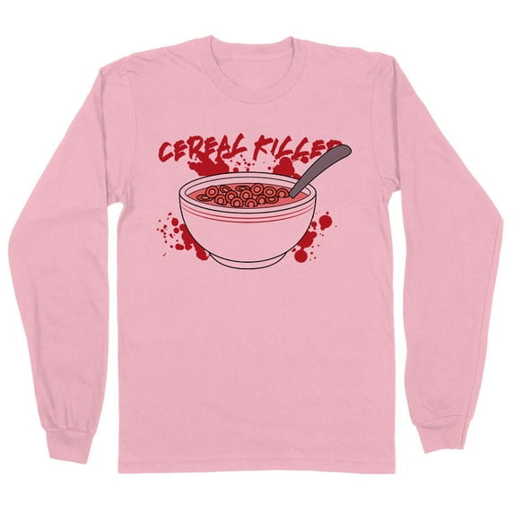 Cereal Killer Long Sleeve Shirt Unisex X-Large Pink