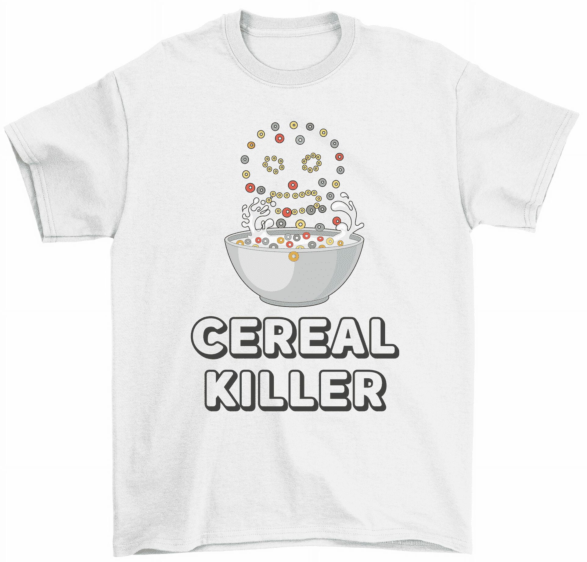 Cereal Killer Tshirt Breakfast Cereal Food Pun Funny Unisex Tees