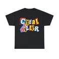 thumbnail image 1 of Cereal Killer T-shirt in Ransom Note Style Funny Unisex Heavy Cotton Tee, 1 of 5