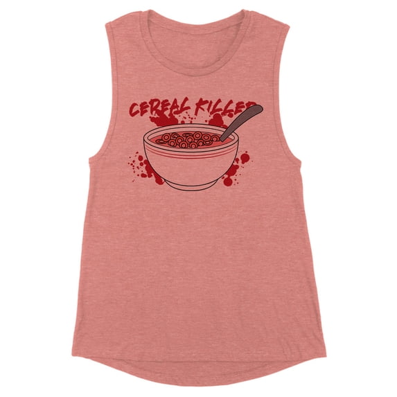 Cereal Killer Women's Muscle Tank X-Large Desert Pink