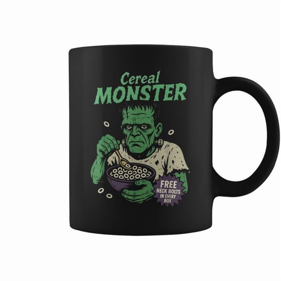 Cereal Monster Green Creature Classic Horror Coffee Mugs