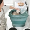 thumbnail image 1 of Cereal Rice Storage Containers,20 to 50Lbs Collapsible Dry Food Dispenser Bins with Airtight Flip Lid Rolling Wheel,Kitchen Pantry to Store Sugar Flour,Dog Pet Cat Food Holder Container, 1 of 7