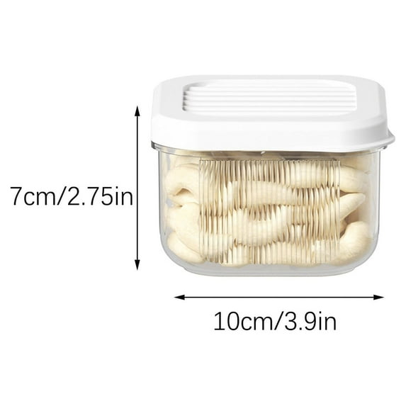 Cereal Storage Container, Large Food Storage Bin, Plastic, Airtight Seal, for Kitchen Pantry Organization, Dry Goods, Tea, and Snacks, 13.5 Ounce, White, by FAJHHA