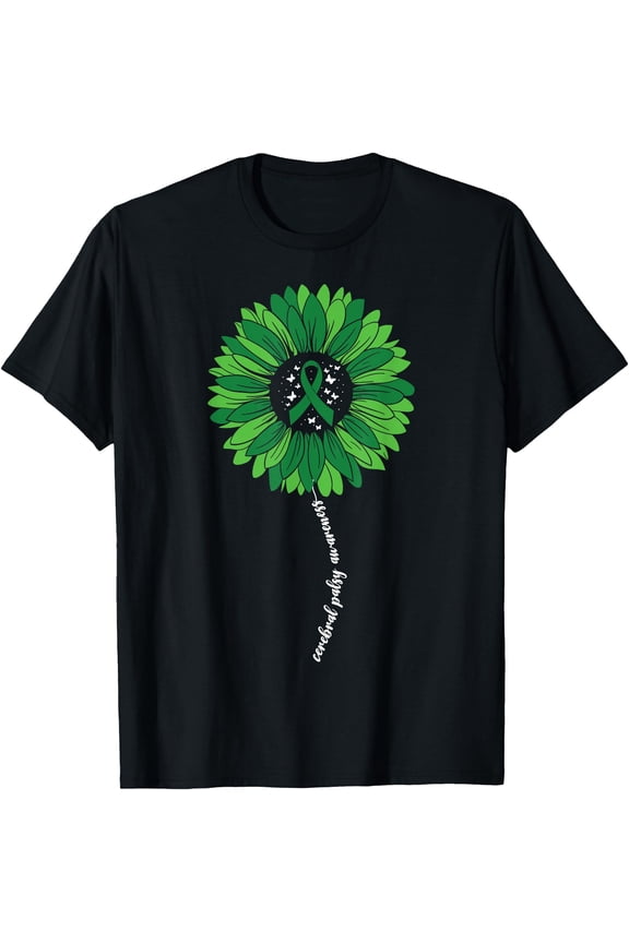 Cerebral Palsy Awareness Cp For Women Sunflower Cp Warrior T-Shirt