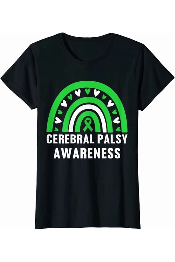 Cerebral Palsy Awareness Green Rainbow Cp Gift T-Shirt