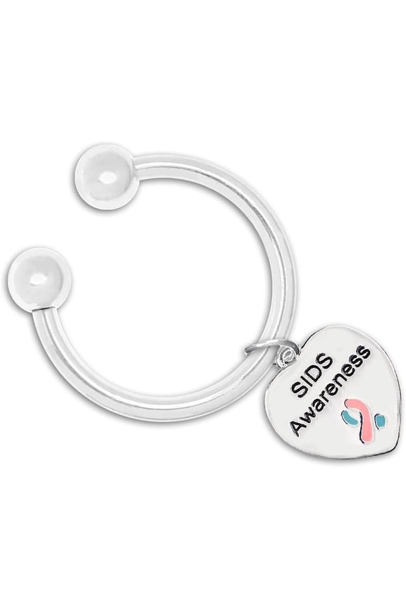 Cerebral Palsy Awareness Heart Key Chains