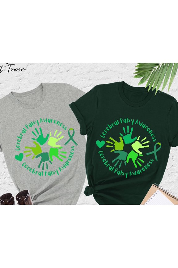 Cerebral Palsy Awareness Shirt Cerebral Palsy Support Shirt Green Ribbon Shirt Cerebral Pa