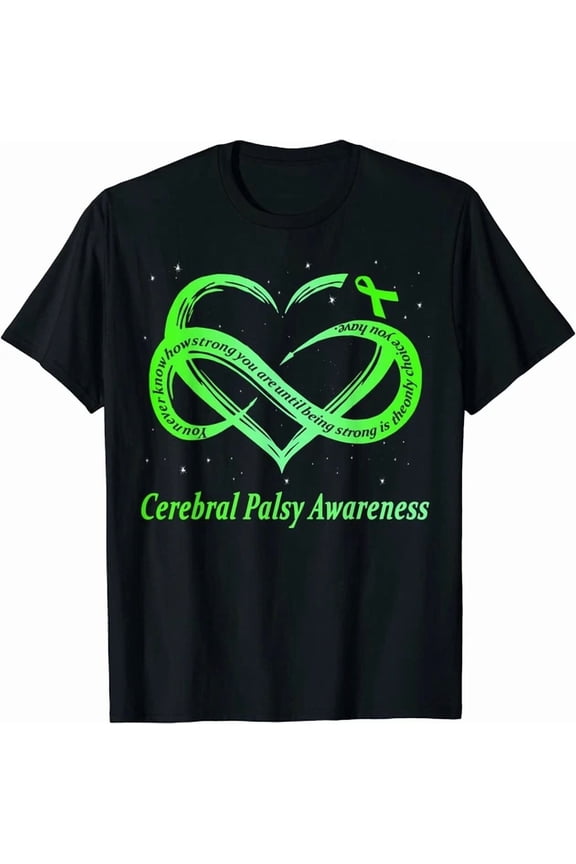 Cerebral Palsy Warrior Cp Awareness Heart Gift Unisex S-5XL T-Shirt