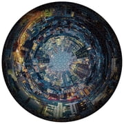 Cerem 1000 Pieces Jigsaw Puzzle - Round Art Puzzle for Wall Decor - Difficult and Challenge Game - Large 27 Inch City View
