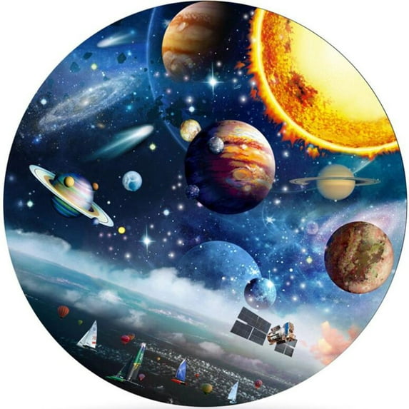 Cerem Jigsaw Puzzle 1000 Pieces - Round Art Puzzle for Wall Decor 27 Inch (Space)