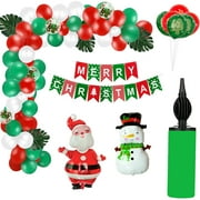 Cerem Christmas Decoration Balloon Arch Set and Pump 101 Pieces - Red Santa Claus