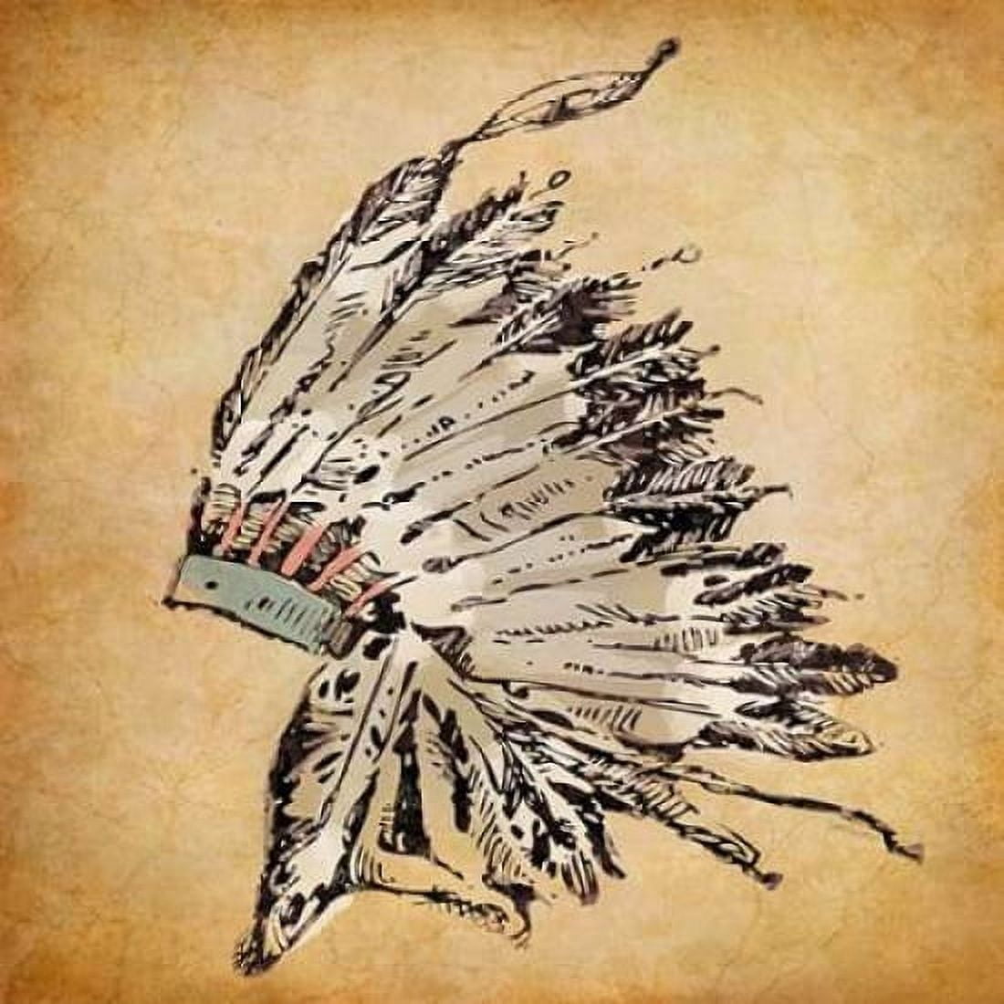 Ceremonial Headdress Canvas Art - Sam Appleman (24 x 24)
