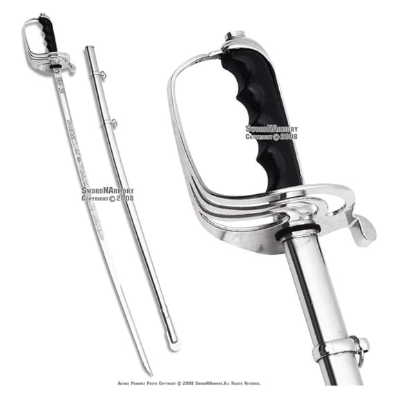 Ceremonial Steel Sword XYT US Army Officer Saber Engraving with Carrying Bag for Display Event
