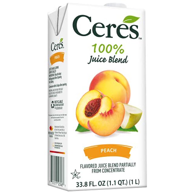 Ceres 100 All Natural Pure Fruit Juice Blend, Peach Gluten Free