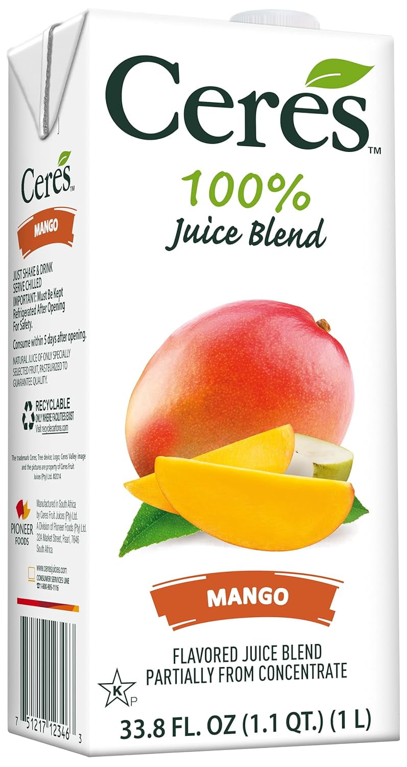Ceres 100 Juice Blend Mango 33.8 fl oz Pack of 2