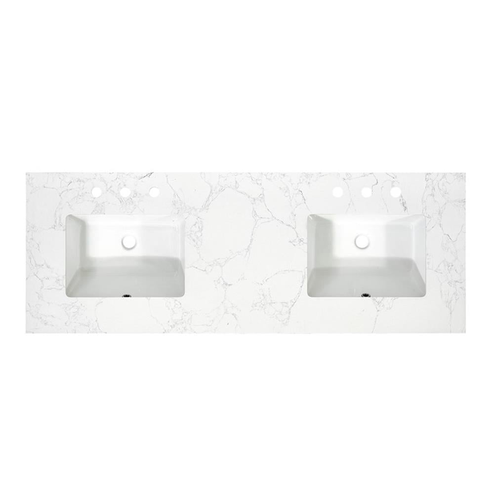 31 in. x 22 in. Stone Effects Vanity Top in Cascade with White Sink 31 in. x 22 in. Stone Effects Vanity Top in Cascade with White Sink