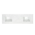thumbnail image 1 of Ceres 73" Engineered Stone Vanity Top in Grain White with Double White Sinks, 1 of 6