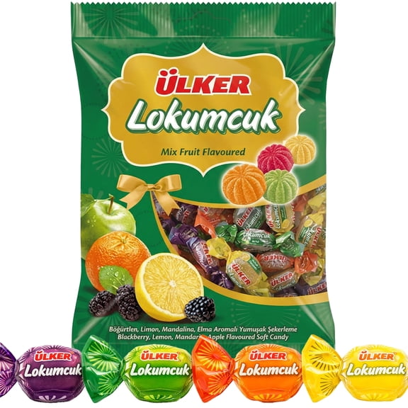Ceres Gourmet Assorted Fruit Jelly Candy 350g  Soft Chewy Fruit Candy, Individually Wrapped Candy, Assorted Fruit Flavors, Sweet Snack for Sharing, Parties and Gifts