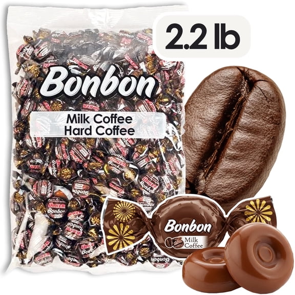 Ceres Gourmet Coffee & Milk  Hard Candy Bulk  2.2 lbs ,Individually Wrapped Coffee & Milk, Cream Hard Candies