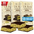 thumbnail image 1 of Ceres Gourmet Dubai Dark Chocolate Kunafa Pistachio Bar 3-Pack | Crispy Knafeh Pistachio Gift Set | 3 x 3.5oz (100g) | Perfectly Portioned | Shipped with Ice Packs, 1 of 8