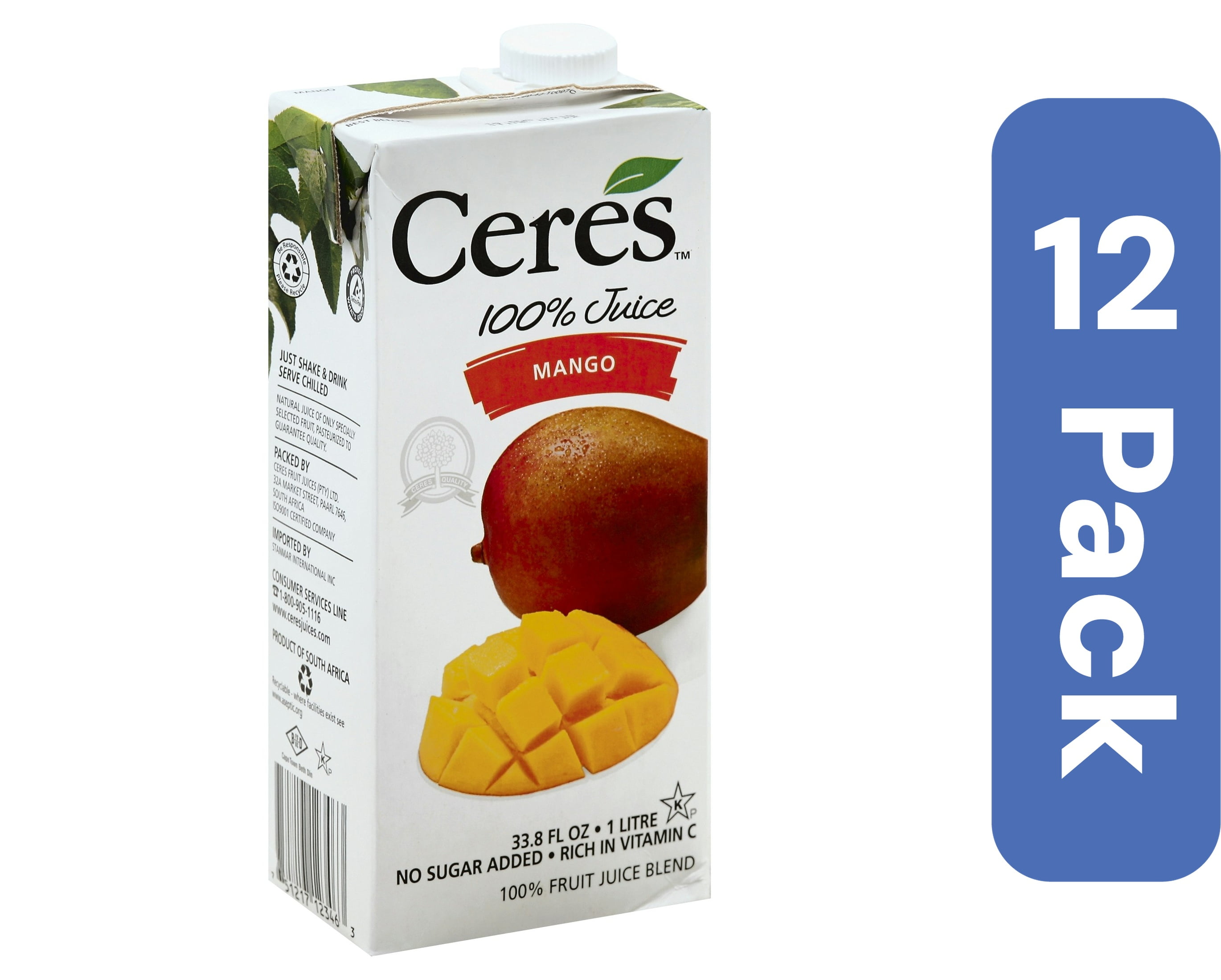 Ceres Mango Juice 33.8 oz (Pack Of 12)
