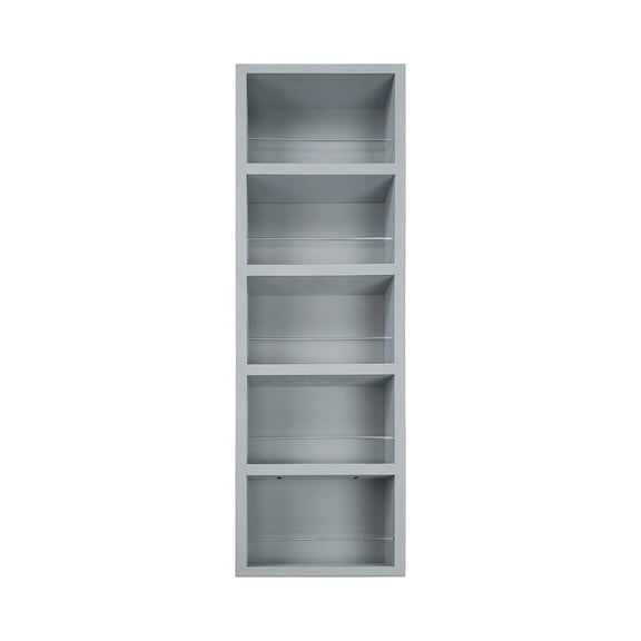 Ceres Primed Gray On the Wall Spice Rack 35"h x 14"w x 4.5"d