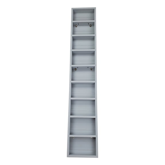 Ceres Primed Gray On the Wall Spice Rack 62"h x 14"w x 4.5"d