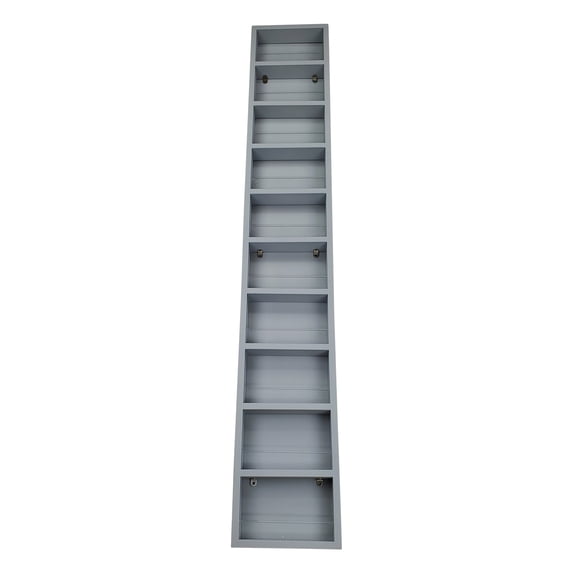 Ceres Primed Gray On the Wall Spice Rack 69"h x 14"w x 2.5"d