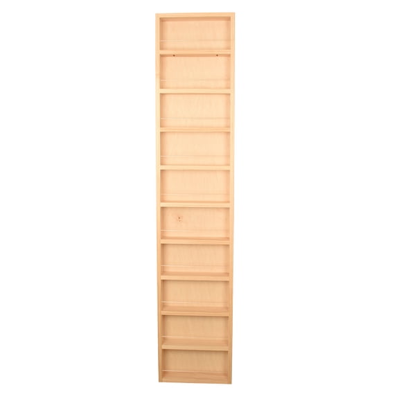 Ceres Unfinished On the Wall Spice Rack 69"h x 14"w x 2.5"d