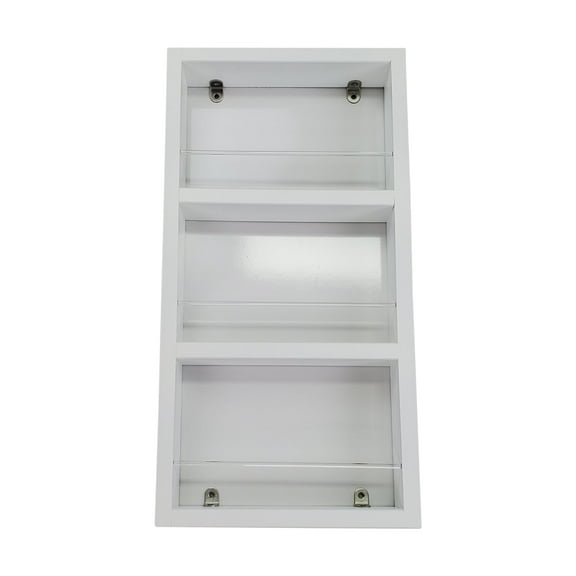 Ceres White Enamel On the Wall Spice Rack 21"h x 14"w x 4.5"d