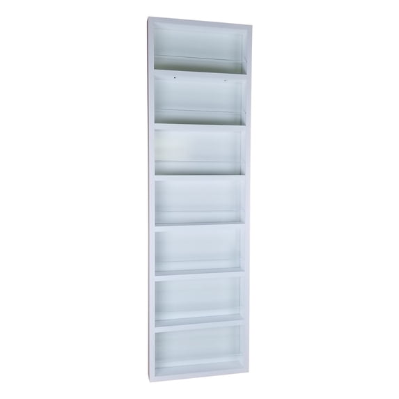 Ceres White Enamel On the Wall Spice Rack 48"h x 14"w x 4.5"d