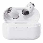 Ceretone Style Discreet Cleared OTC ITE Hearing Aids with Wide Dynamic Range Compression, Charging Case, Universal Fit 1 Pair, White
