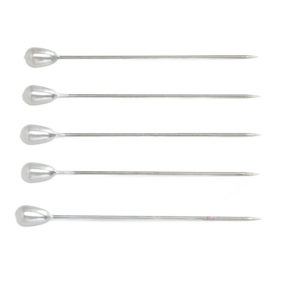 Cergrey Corsage Boutineer Pins,200pcs Teardrop Pearl Pins Pearlized Ball Pins for Sewing Craft Wedding Decorations,Pearlized Ball Pins