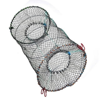 Fishing Bait Trap, Portable 2pcs Cylindrical Fishing Trap Cage with 1pc  Hexagonal Fishing Net Cage Collapsible Crab Shrimp Lobster Fishing Net Trap
