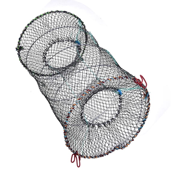Cergrey Fishing Net, Shrimp Net,3 Sizes Foldable Lobster Crayfish Crab Crawfish Shrimp Fish Trap Cage Fishing Net