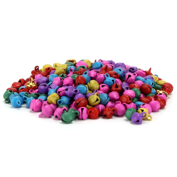 Cergrey Mini Bells,300pcs Small Bells DIY Mini Tiny Iron Jingle Bells with Hole for Craft Jewelry Festival Birthday Decoration Gift,Tiny Bells