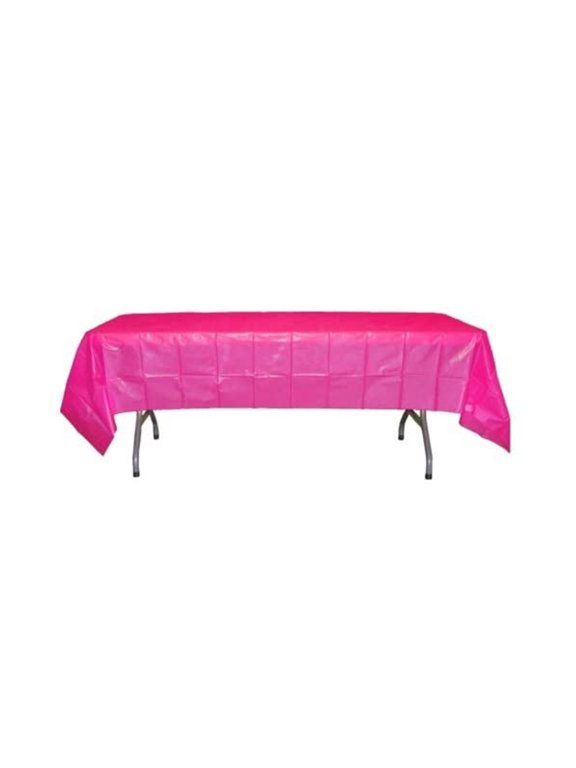 Cerise Table Cover - Plastic Disposable - 54in. x 108in. - 1 Piece (fdp90004)