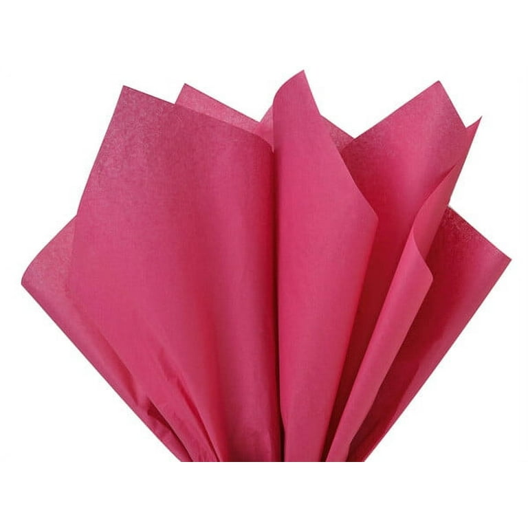 Cerise Tissue Paper Squares, Bulk 24 Sheets, Premium Gift Wrap and