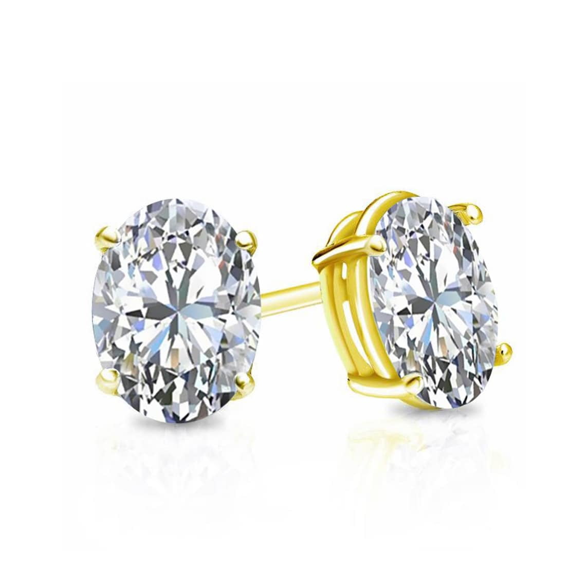 V3 Jewelry Sterling Silver 2.20 Carat Round Cut Moissanite Solitaire Stud Earrings main image 0