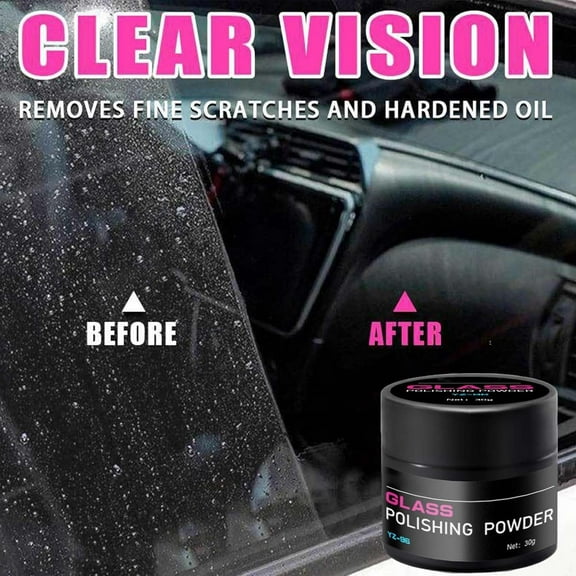 Cerium Oxide Glass Polishing Powder, Glass Scratch Remover, Windshield Scratch Repair, Car Glass Oil Film Cleaner, Car Window Glass Polishing Compound, Auto Glass Cleaner Powder for Remove Scratch